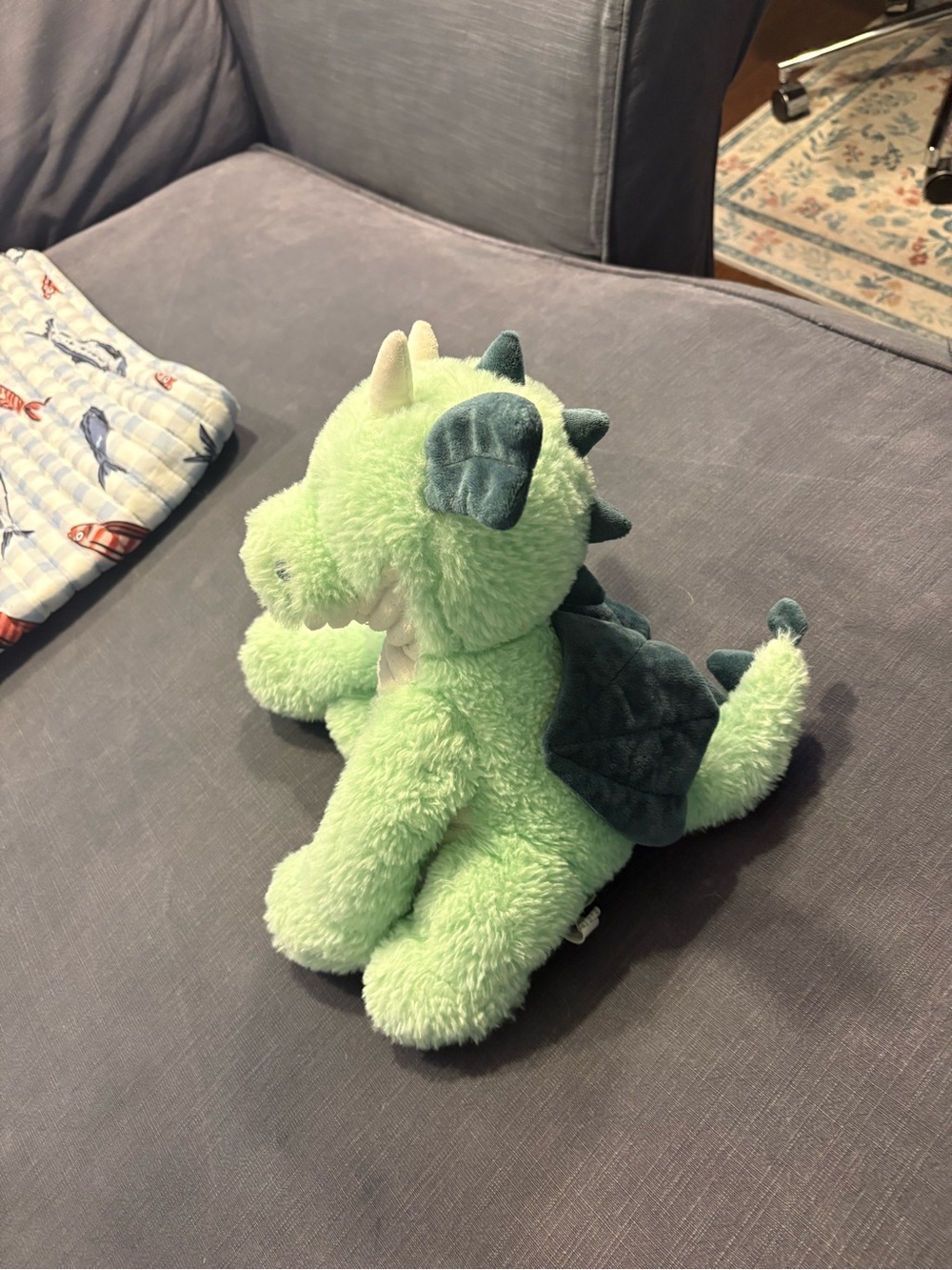 Plush Green Dragon Soft Toy for Kids - Picture 3 of 3